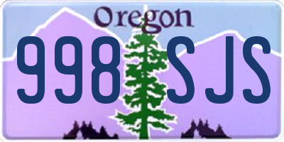 OR license plate 998SJS