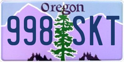 OR license plate 998SKT