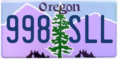 OR license plate 998SLL