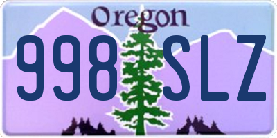 OR license plate 998SLZ