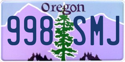 OR license plate 998SMJ