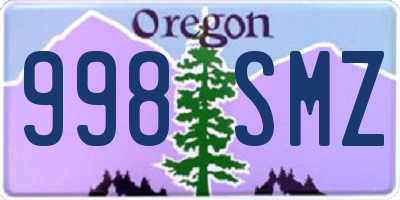 OR license plate 998SMZ
