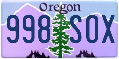 OR license plate 998SOX