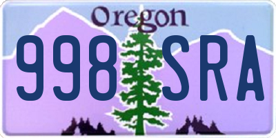 OR license plate 998SRA