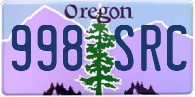 OR license plate 998SRC