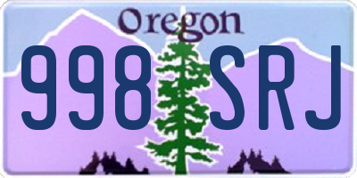 OR license plate 998SRJ