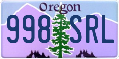 OR license plate 998SRL