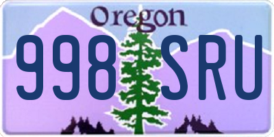 OR license plate 998SRU