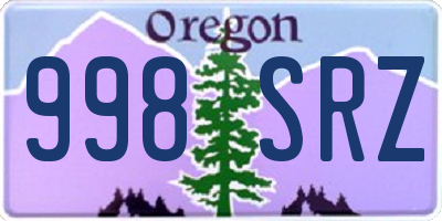 OR license plate 998SRZ