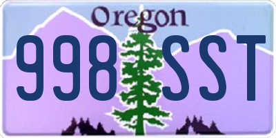 OR license plate 998SST