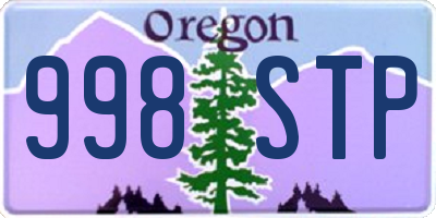 OR license plate 998STP