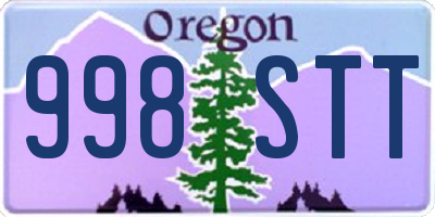OR license plate 998STT