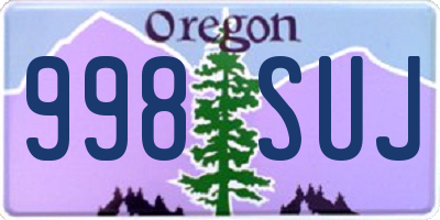 OR license plate 998SUJ