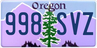 OR license plate 998SVZ