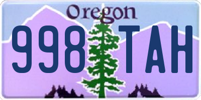 OR license plate 998TAH