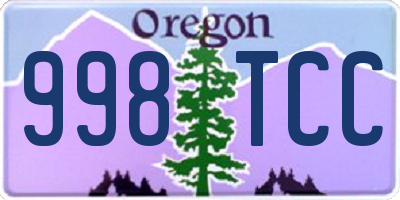 OR license plate 998TCC