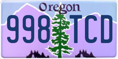 OR license plate 998TCD
