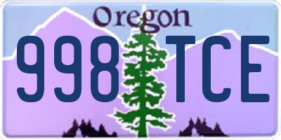 OR license plate 998TCE