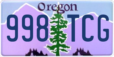 OR license plate 998TCG