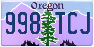 OR license plate 998TCJ