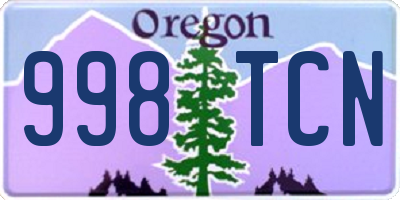 OR license plate 998TCN