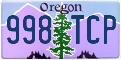 OR license plate 998TCP