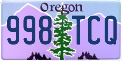 OR license plate 998TCQ