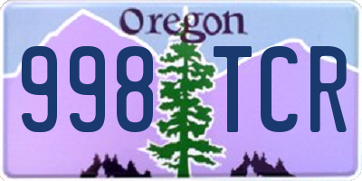 OR license plate 998TCR