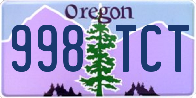 OR license plate 998TCT