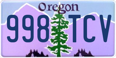 OR license plate 998TCV