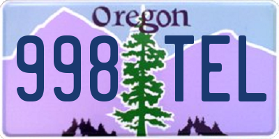 OR license plate 998TEL