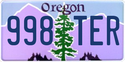 OR license plate 998TER