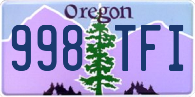 OR license plate 998TFI