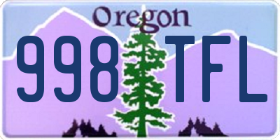 OR license plate 998TFL