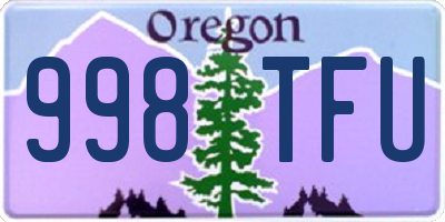 OR license plate 998TFU