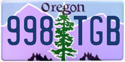 OR license plate 998TGB
