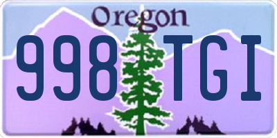 OR license plate 998TGI