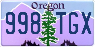 OR license plate 998TGX