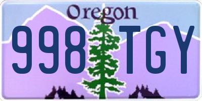 OR license plate 998TGY