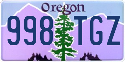 OR license plate 998TGZ