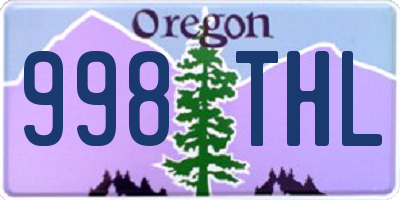 OR license plate 998THL