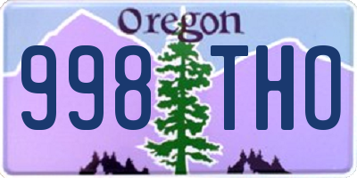 OR license plate 998THO