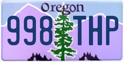 OR license plate 998THP
