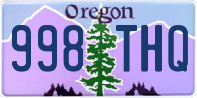 OR license plate 998THQ
