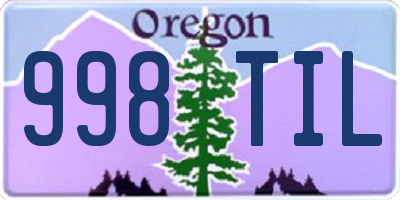 OR license plate 998TIL