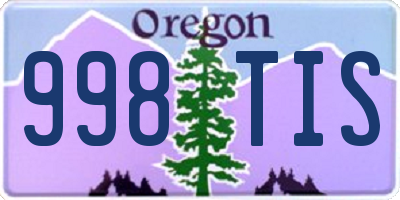 OR license plate 998TIS