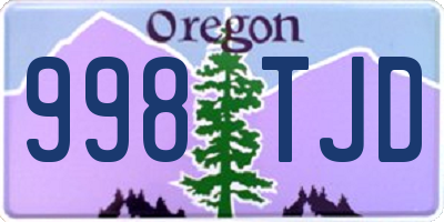 OR license plate 998TJD