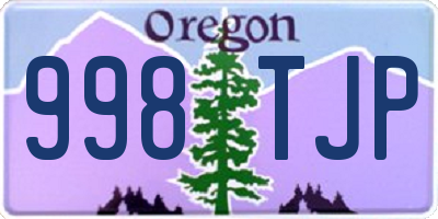 OR license plate 998TJP