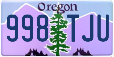 OR license plate 998TJU