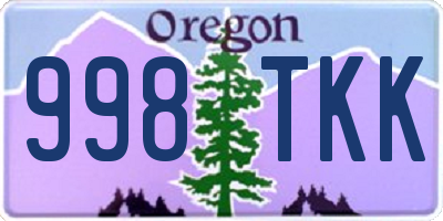 OR license plate 998TKK